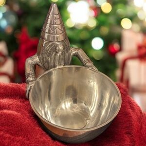 Metal Gnome Candy/ Nut Dish